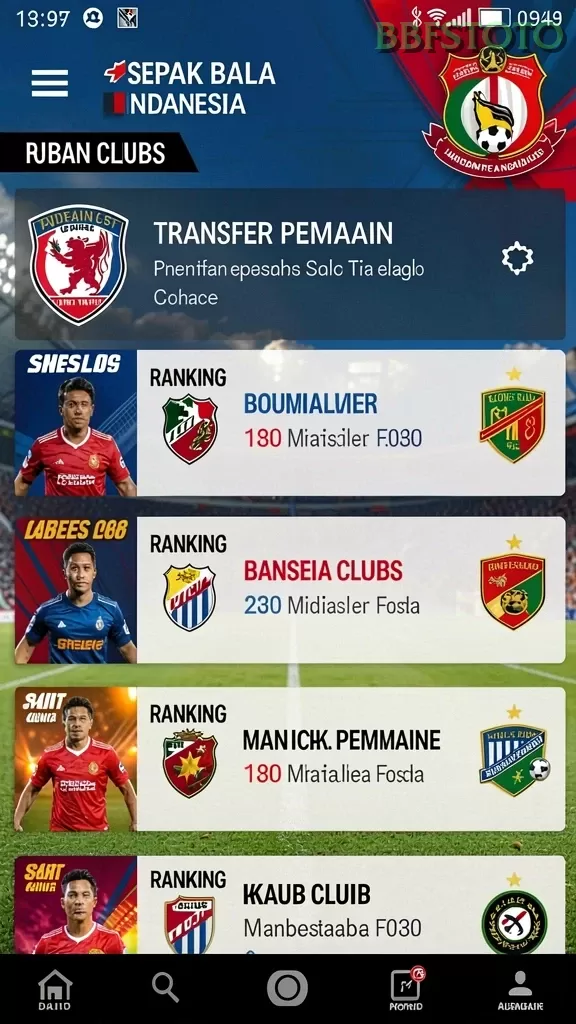 Cuplikan layar JKT303 — menu navigasi
